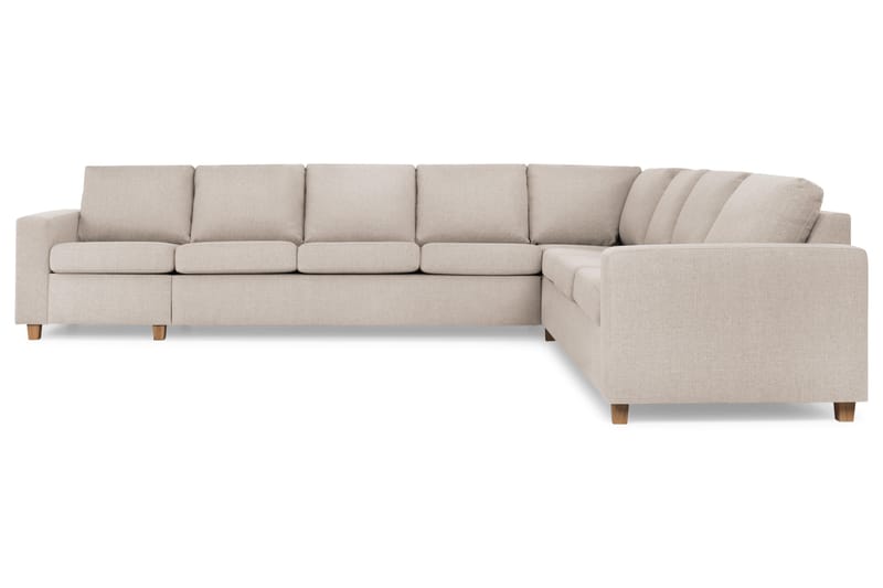 Crazy 7-personers Vendbar L-formet XX-Large Hjørnesofa i Stof - Beige - Møbler - Sofaer - Hjørnesofa