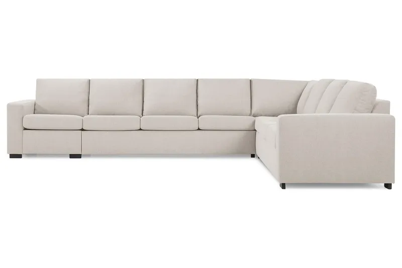 Crazy 7-personers Vendbar L-formet XX-Large Hjørnesofa i Stof - Beige - Møbler - Sofaer - Hjørnesofa