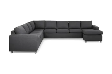 Crazy 7-personers Højrevendt U-formet XX-Large Hjørnesofa med Divan i Stof