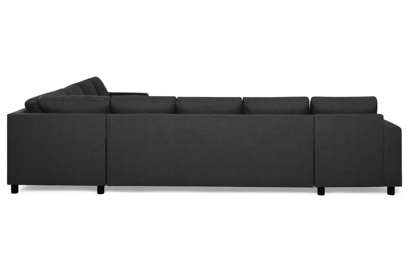 Crazy 7-personers Vendbar U-formet XX-Large Hjørnesofa med Divan i Stof - Mørkegrå / Antracit - Møbler - Sofaer - Hjørnesofa - Hjørnesofa med chaiselong
