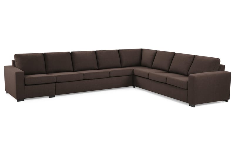Crazy 7-personers Vendbar L-formet XX-Large Hjørnesofa i Stof - Brun - Møbler - Sofaer - Hjørnesofa