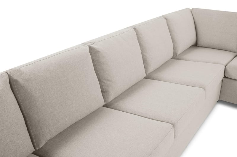 Crazy 7-personers Vendbar L-formet XX-Large Hjørnesofa i Stof - Beige - Møbler - Sofaer - Hjørnesofa