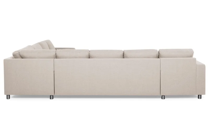 Crazy 7-personers Vendbar L-formet XX-Large Hjørnesofa i Stof - Beige - Møbler - Sofaer - Hjørnesofa
