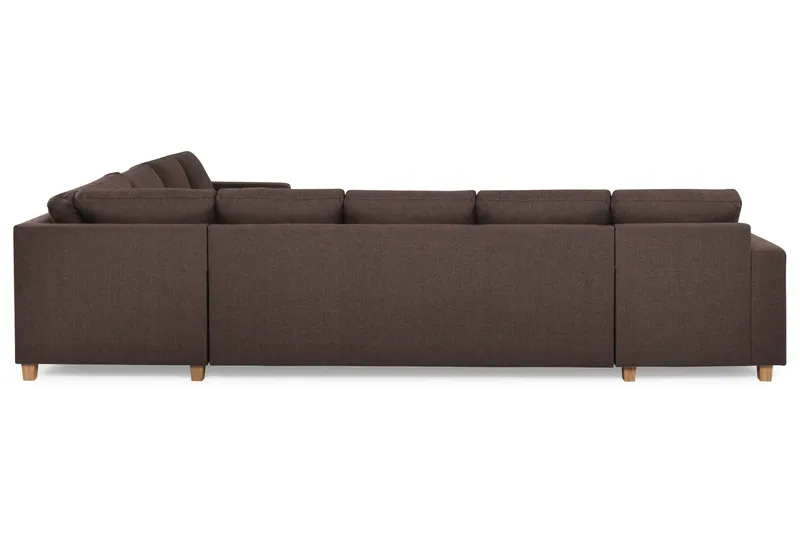 Crazy 7-personers Vendbar L-formet XX-Large Hjørnesofa i Stof - Brun - Møbler - Sofaer - Hjørnesofa - Hjørnesofa med chaiselong