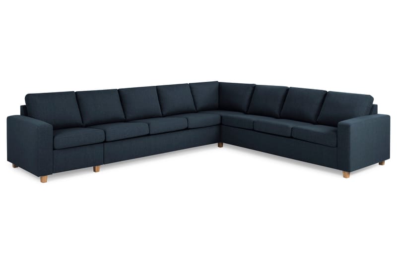 Crazy 7-personers Vendbar L-formet XX-Large Hjørnesofa i Stof - Blå - Møbler - Sofaer - Hjørnesofa