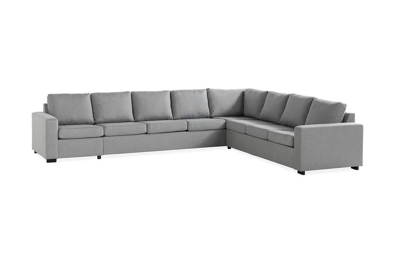 Crazy 7-personers Vendbar L-formet XX-Large Hjørnesofa i Stof - Grå - Møbler - Sofaer - Hjørnesofa