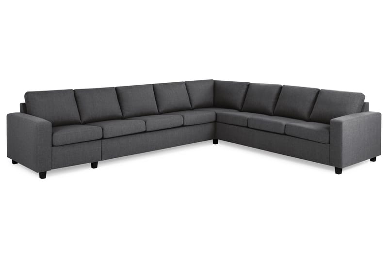 Crazy 7-personers Vendbar L-formet XX-Large Hjørnesofa i Stof - Mørkegrå - Møbler - Sofaer - Hjørnesofa