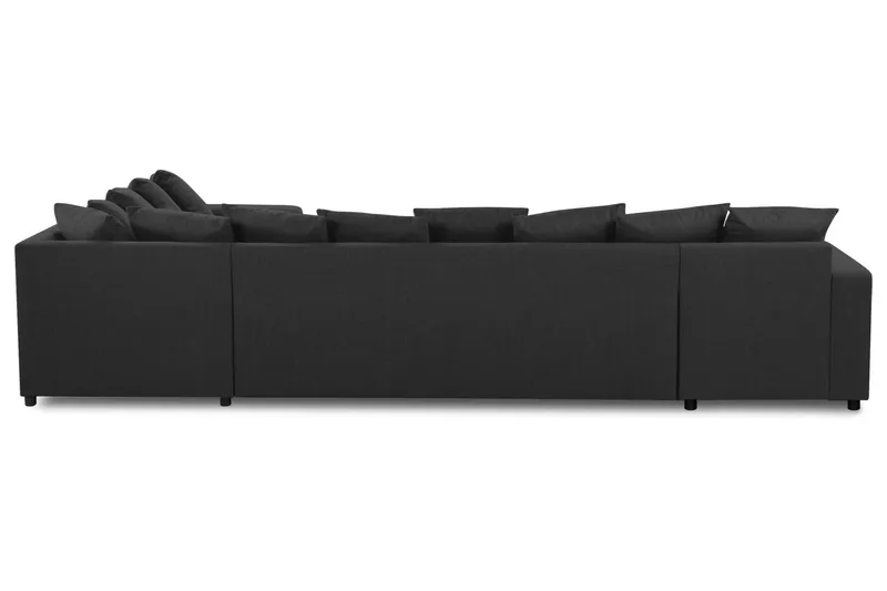 Crazy 7-personers Venstrevendt U-formet XX-Large Hjørnesofa med Divan i Stof - Antracit - Møbler - Sofaer - Hjørnesofa - Hjørnesofa med chaiselong
