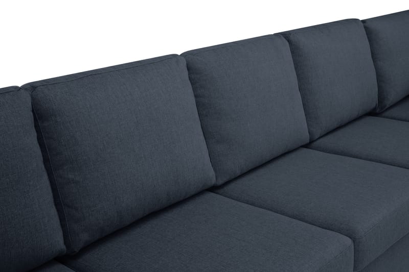 Crazy 7-personers Højrevendt U-formet XX-Large Hjørnesofa med Divan i Stof - Blå - Møbler - Sofaer - Hjørnesofa - Hjørnesofa med chaiselong
