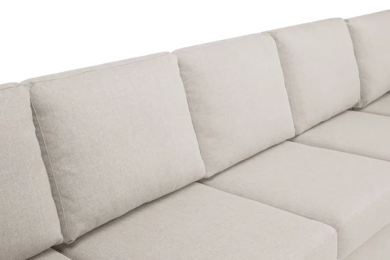 Crazy 7-personers Vendbar U-formet XX-Large Hjørnesofa med Divan i Stof - Beige - Møbler - Sofaer - Hjørnesofa - Hjørnesofa med chaiselong
