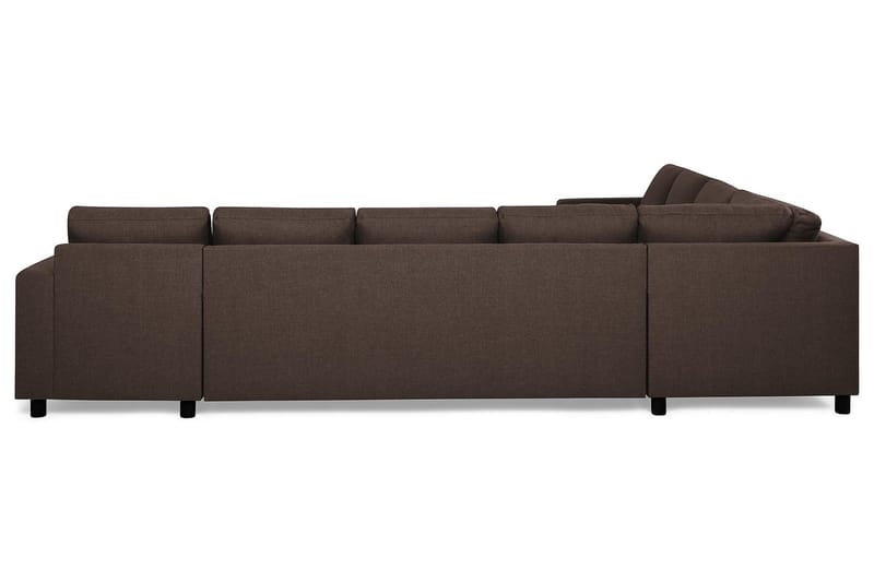 Crazy 7-personers Højrevendt U-formet XX-Large Hjørnesofa med Divan i Stof - Brun - Møbler - Sofaer - Hjørnesofa - Hjørnesofa med chaiselong