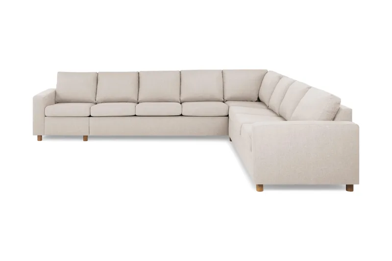 Crazy 7-personers Vendbar L-formet XX-Large Hjørnesofa i Stof - Beige - Møbler - Sofaer - Hjørnesofa