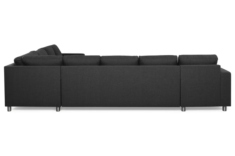 Crazy 7-personers Vendbar U-formet XX-Large Hjørnesofa med Divan i Stof - Mørkegrå / Antracit - Møbler - Sofaer - Hjørnesofa - Hjørnesofa med chaiselong