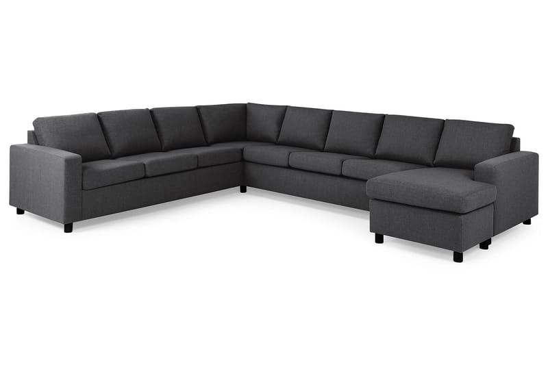 Crazy 7-personers Højrevendt U-formet XX-Large Hjørnesofa med Divan i Stof - Mørkegrå - Møbler - Sofaer - Hjørnesofa - Hjørnesofa med chaiselong