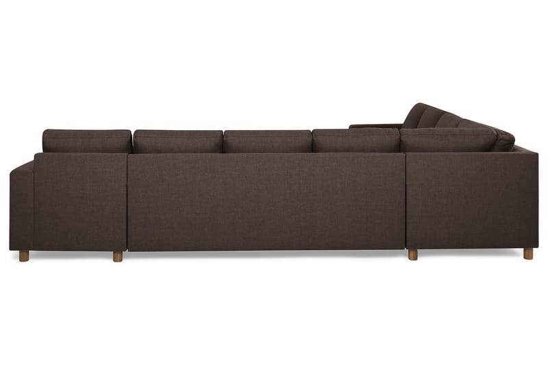 Crazy 7-personers Højrevendt U-formet XX-Large Hjørnesofa med Divan i Stof - Brun - Møbler - Sofaer - Hjørnesofa - Hjørnesofa med chaiselong