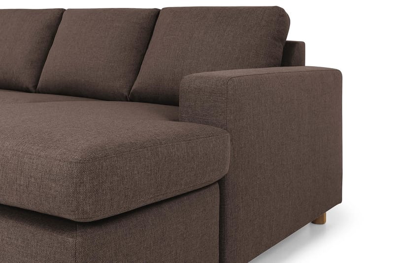 Crazy 7-personers Højrevendt U-formet XX-Large Hjørnesofa med Divan i Stof - Brun - Møbler - Sofaer - Hjørnesofa - Hjørnesofa med chaiselong
