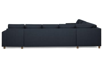 Crazy 7-personers Højrevendt U-formet XX-Large Hjørnesofa med Divan i Stof - Blå - Møbler - Sofaer - Hjørnesofa - Hjørnesofa med chaiselong