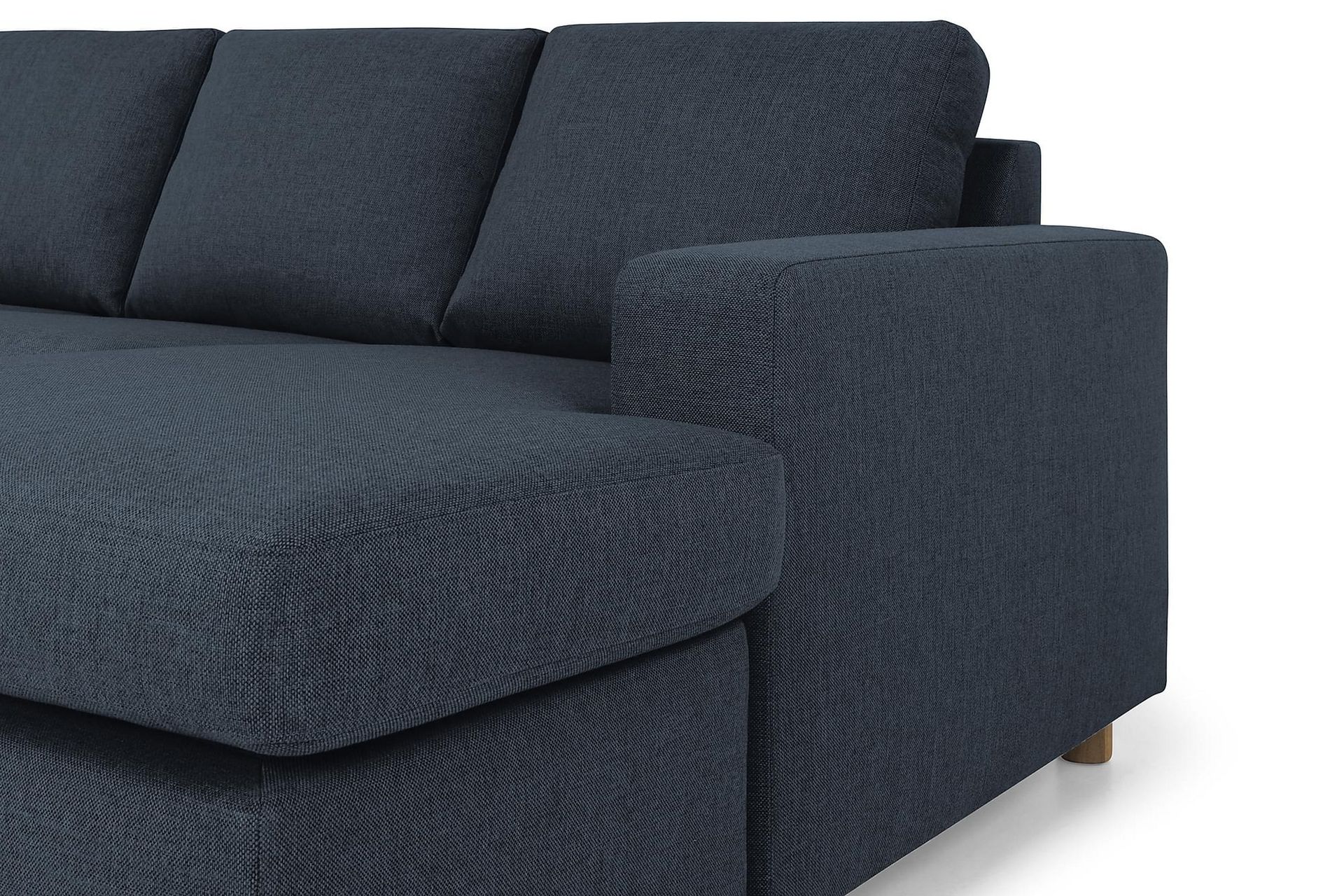 Crazy 7-personers Højrevendt U-formet XX-Large Hjørnesofa med Divan i Stof - Blå - Møbler - Sofaer - Hjørnesofa - Hjørnesofa med chaiselong