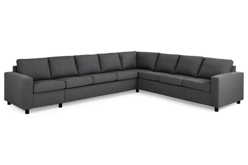 Crazy 7-personers Vendbar L-formet XX-Large Hjørnesofa i Stof - Mørkegrå - Møbler - Sofaer - Hjørnesofa