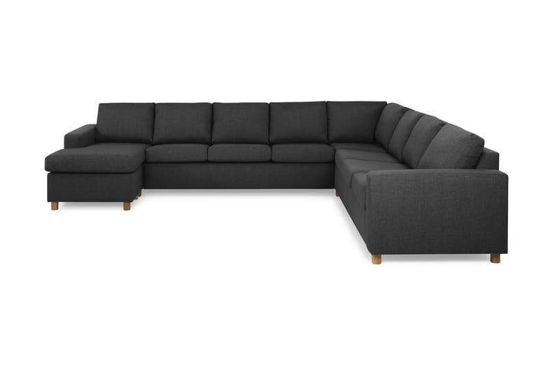 Crazy 7-personers Vendbar U-formet XX-Large Hjørnesofa med Divan i Stof - Mørkegrå / Antracit - Møbler - Sofaer - Hjørnesofa - Hjørnesofa med chaiselong