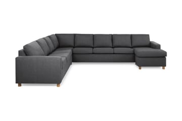 Crazy 7-personers Højrevendt U-formet XX-Large Hjørnesofa med Divan i Stof