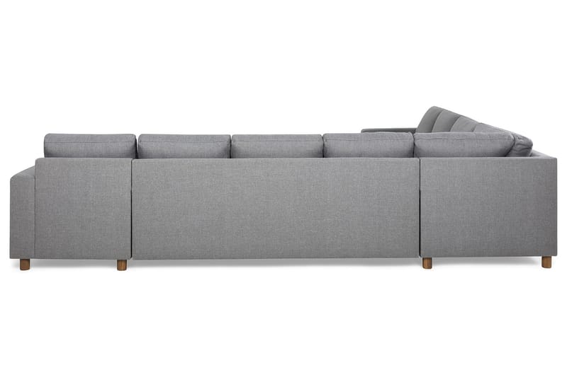 Crazy 7-personers Højrevendt U-formet XX-Large Hjørnesofa med Divan i Stof - Grå - Møbler - Sofaer - Hjørnesofa - Hjørnesofa med chaiselong