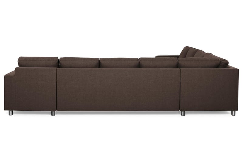Crazy 7-personers Højrevendt U-formet XX-Large Hjørnesofa med Divan i Stof - Brun - Møbler - Sofaer - Hjørnesofa - Hjørnesofa med chaiselong