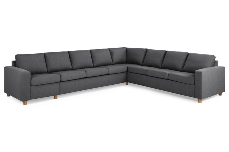 Crazy 7-personers Vendbar L-formet XX-Large Hjørnesofa i Stof - Mørkegrå - Møbler - Sofaer - Hjørnesofa