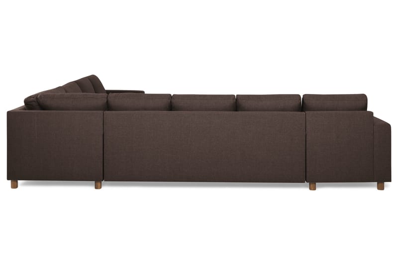 Crazy 7-personers Vendbar L-formet XX-Large Hjørnesofa i Stof - Brun - Møbler - Sofaer - Hjørnesofa