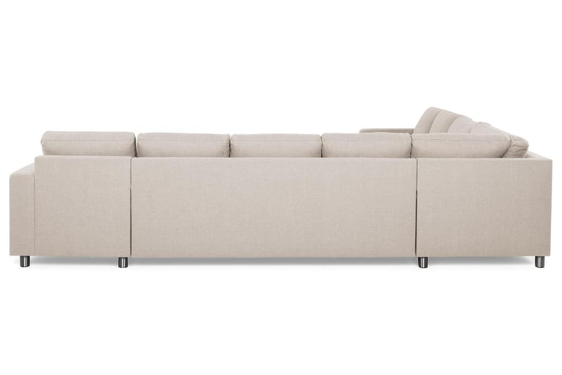 Crazy 7-personers Højrevendt U-formet XX-Large Hjørnesofa med Divan i Stof - Beige - Møbler - Sofaer - Hjørnesofa - Hjørnesofa med chaiselong