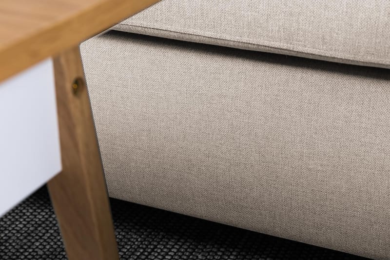 Crazy 7-personers Højrevendt U-formet XX-Large Hjørnesofa med Divan i Stof - Beige - Møbler - Sofaer - Hjørnesofa - Hjørnesofa med chaiselong