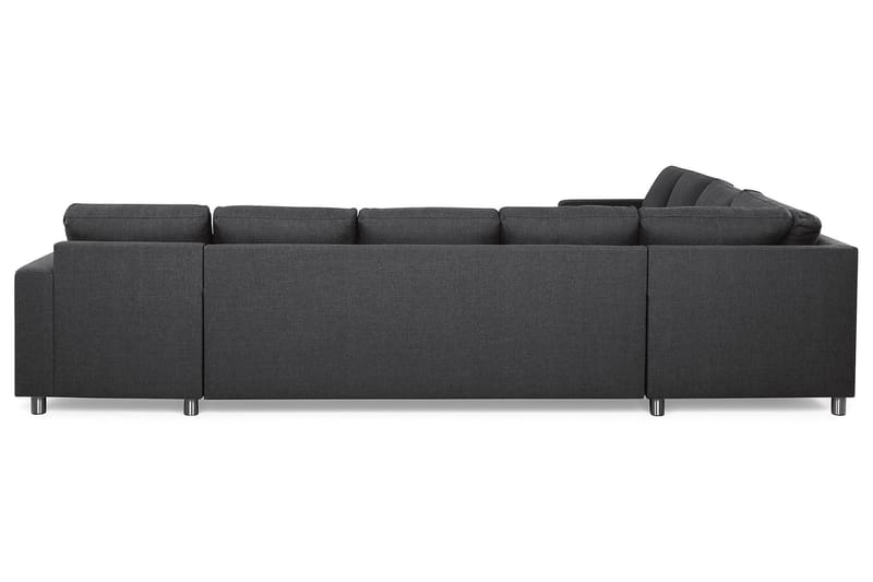 Crazy 7-personers Højrevendt U-formet XX-Large Hjørnesofa med Divan i Stof - Mørkegrå - Møbler - Sofaer - Hjørnesofa - Hjørnesofa med chaiselong