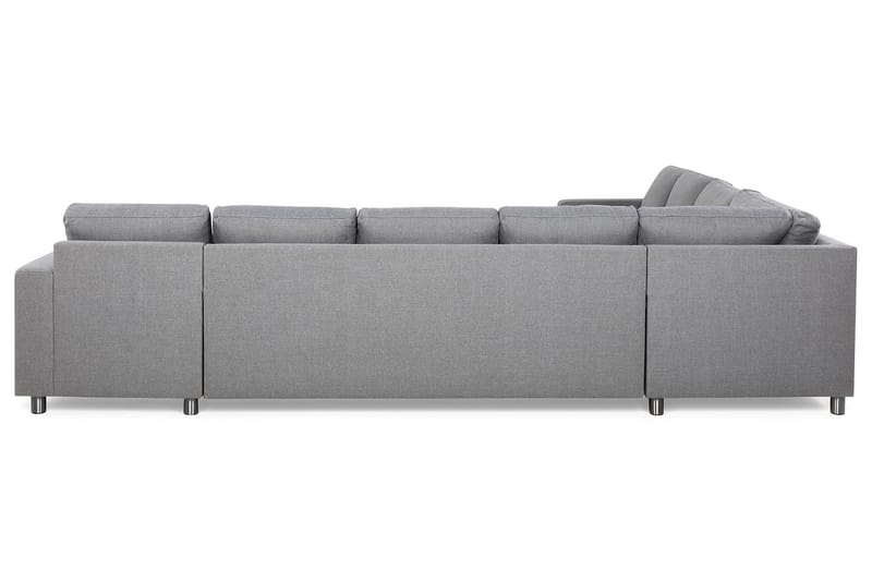 Crazy 7-personers Højrevendt U-formet XX-Large Hjørnesofa med Divan i Stof - Grå - Møbler - Sofaer - Hjørnesofa - Hjørnesofa med chaiselong