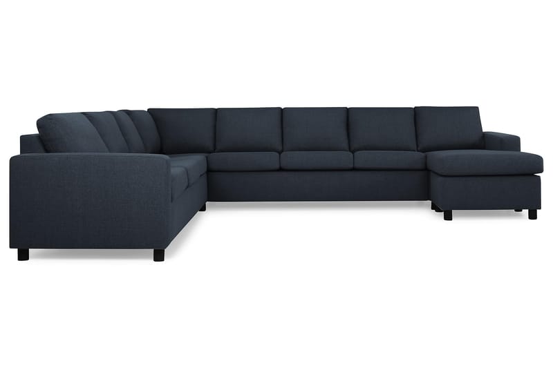 Crazy 7-personers Højrevendt U-formet XX-Large Hjørnesofa med Divan i Stof - Blå - Møbler - Sofaer - Hjørnesofa - Hjørnesofa med chaiselong