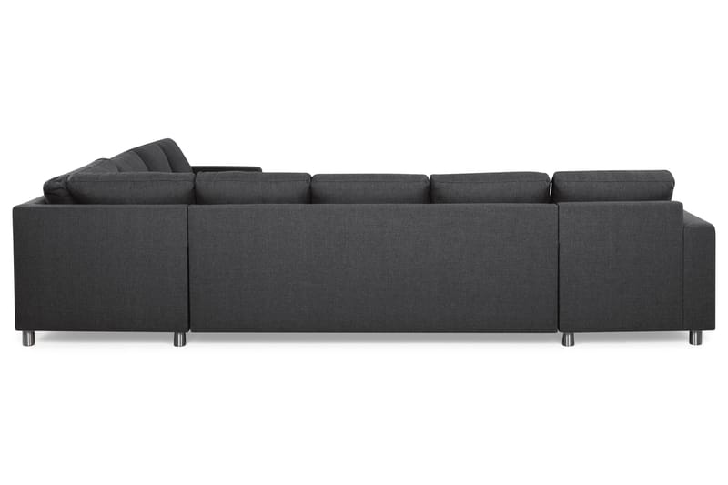 Crazy 7-personers Vendbar L-formet XX-Large Hjørnesofa i Stof - Mørkegrå - Møbler - Sofaer - Hjørnesofa