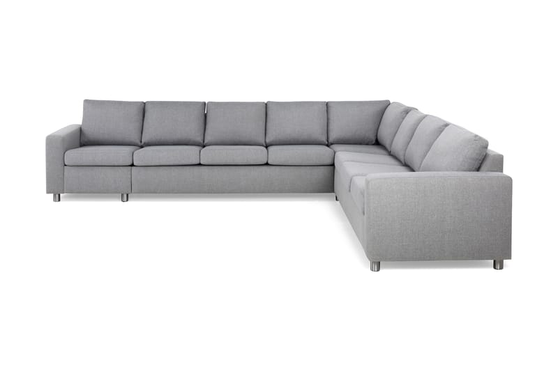 Crazy 7-personers Vendbar L-formet XX-Large Hjørnesofa i Stof - Grå - Møbler - Sofaer - Hjørnesofa
