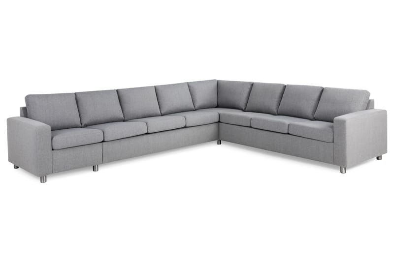 Crazy 7-personers Vendbar L-formet XX-Large Hjørnesofa i Stof - Grå - Møbler - Sofaer - Hjørnesofa