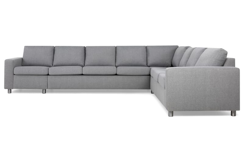 Crazy 7-personers Vendbar L-formet XX-Large Hjørnesofa i Stof - Grå - Møbler - Sofaer - Hjørnesofa