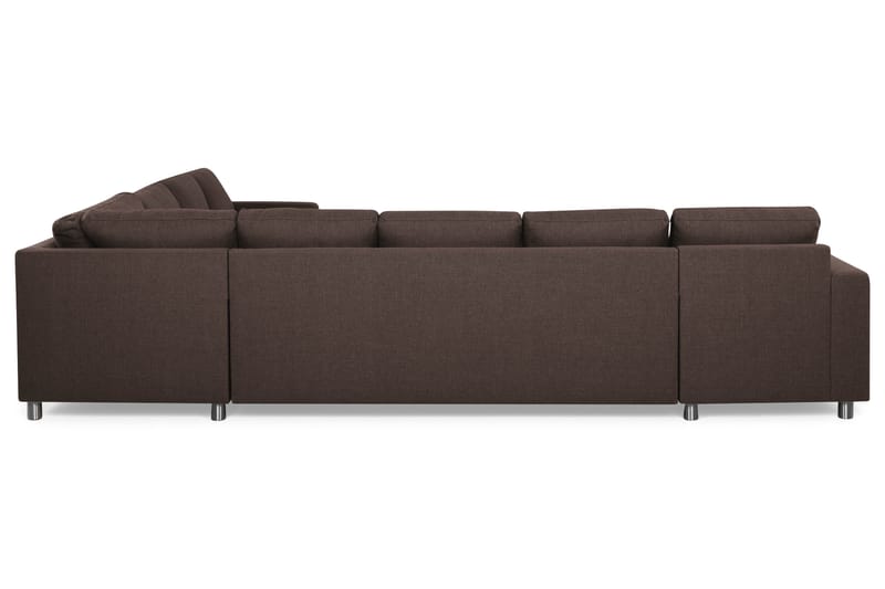 Crazy 7-personers Vendbar L-formet XX-Large Hjørnesofa i Stof - Brun - Møbler - Sofaer - Hjørnesofa
