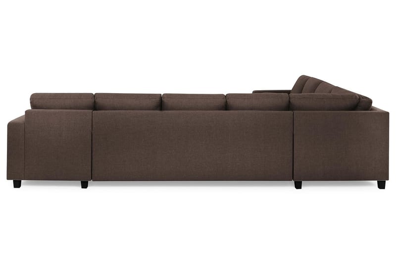 Crazy 7-personers Højrevendt U-formet XX-Large Hjørnesofa med Divan i Stof - Brun - Møbler - Sofaer - Hjørnesofa - Hjørnesofa med chaiselong