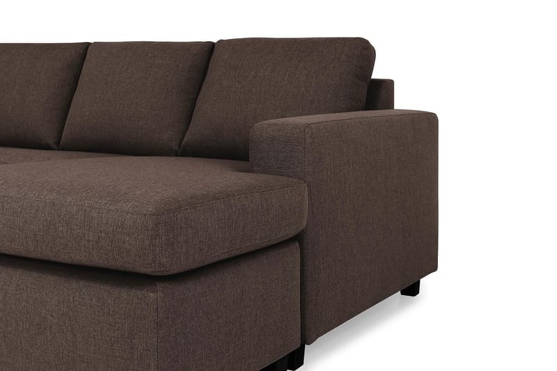 Crazy 7-personers Højrevendt U-formet XX-Large Hjørnesofa med Divan i Stof - Brun - Møbler - Sofaer - Hjørnesofa - Hjørnesofa med chaiselong