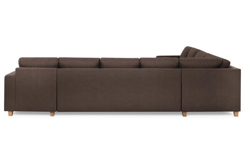 Crazy 7-personers Højrevendt U-formet XX-Large Hjørnesofa med Divan i Stof - Brun - Møbler - Sofaer - Hjørnesofa - Hjørnesofa med chaiselong