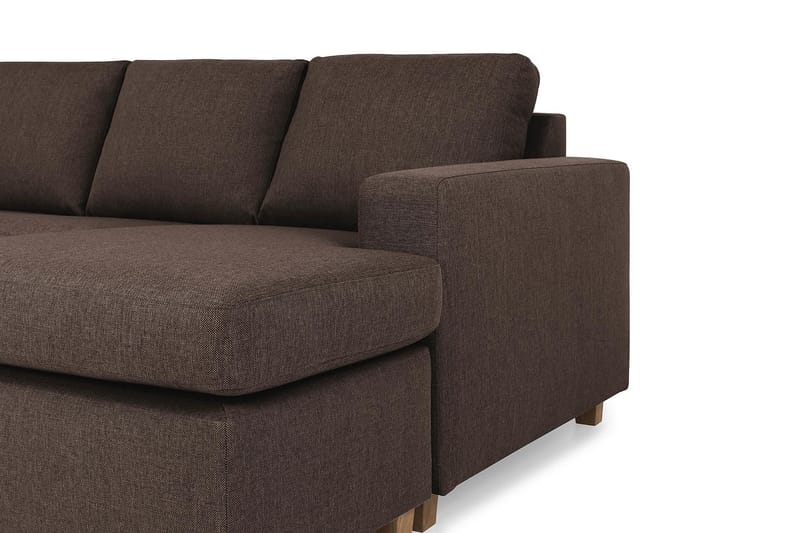 Crazy 7-personers Højrevendt U-formet XX-Large Hjørnesofa med Divan i Stof - Brun - Møbler - Sofaer - Hjørnesofa - Hjørnesofa med chaiselong