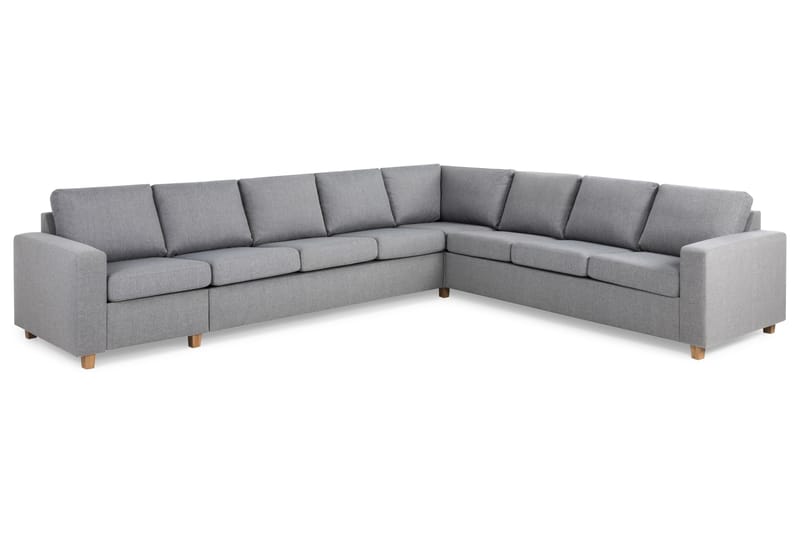 Crazy 7-personers Vendbar L-formet XX-Large Hjørnesofa i Stof - Grå - Møbler - Sofaer - Hjørnesofa