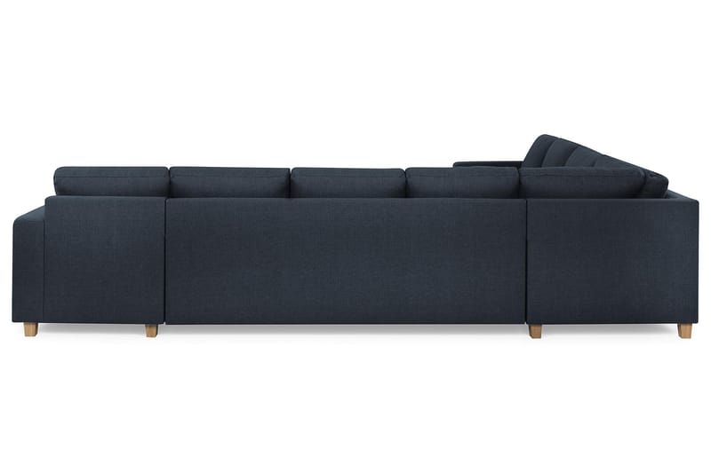 Crazy 7-personers Højrevendt U-formet XX-Large Hjørnesofa med Divan i Stof - Blå - Møbler - Sofaer - Hjørnesofa - Hjørnesofa med chaiselong