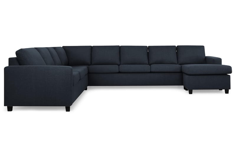 Crazy 7-personers Højrevendt U-formet XX-Large Hjørnesofa med Divan i Stof - Blå - Møbler - Sofaer - Hjørnesofa - Hjørnesofa med chaiselong
