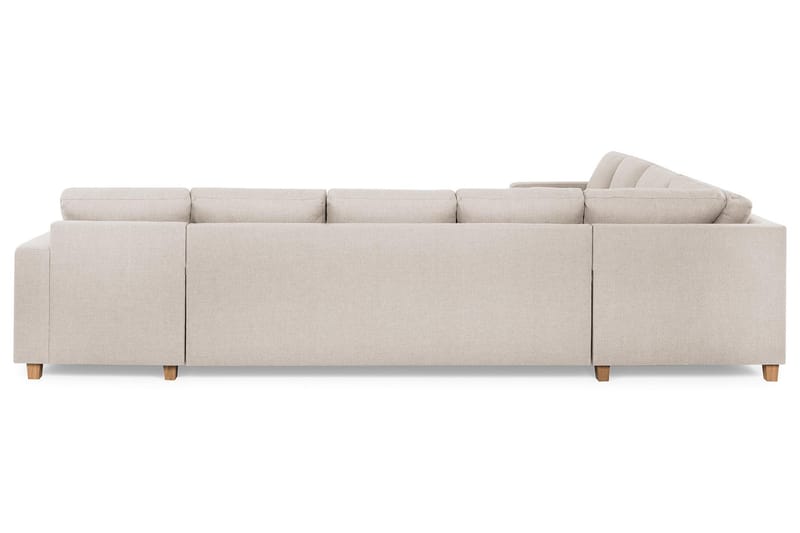 Crazy 7-personers Højrevendt U-formet XX-Large Hjørnesofa med Divan i Stof - Beige - Møbler - Sofaer - Hjørnesofa - Hjørnesofa med chaiselong