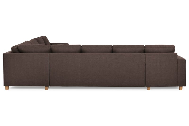 Crazy 7-personers Vendbar L-formet XX-Large Hjørnesofa i Stof - Brun - Møbler - Sofaer - Hjørnesofa