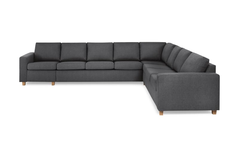 Crazy 7-personers Vendbar L-formet XX-Large Hjørnesofa i Stof - Mørkegrå - Møbler - Sofaer - Hjørnesofa