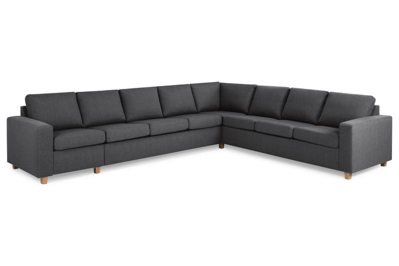 Crazy 7-personers Vendbar L-formet XX-Large Hjørnesofa i Stof - Mørkegrå - Møbler - Sofaer - Hjørnesofa